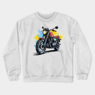 motorcycle with pop art style Crewneck Sweatshirt